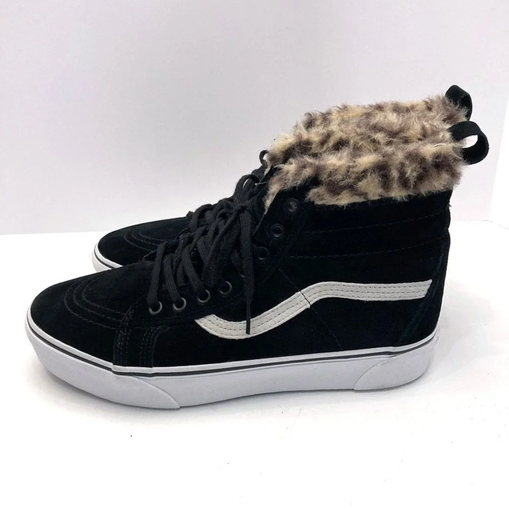 VANS Sk8 Hi Platform MTE Black Leopard Fur Mens 10 Womens 11.5 0A3TKOUQG NEW